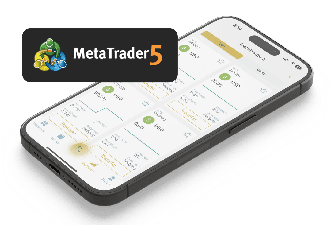mt5 platform on Mobile Image